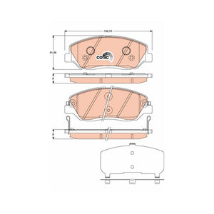 Set placute frana fata TRW GDB3418