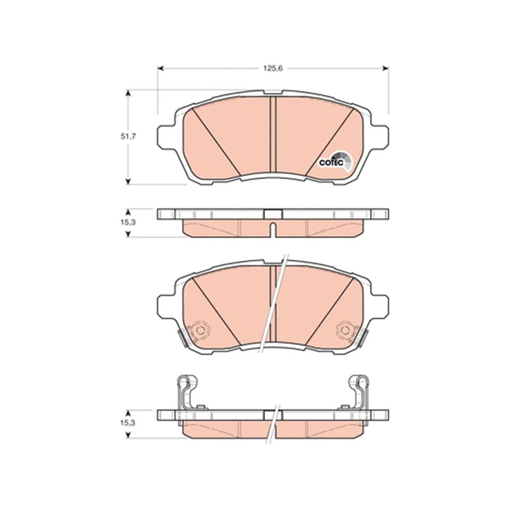 Set placute frana fata TRW GDB3437