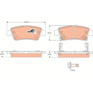 Set placute frana spate TRW GDB3446