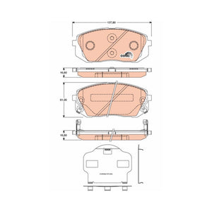 Set placute frana fata TRW GDB3461