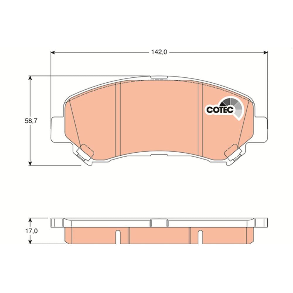 Set placute frana TRW GDB3467