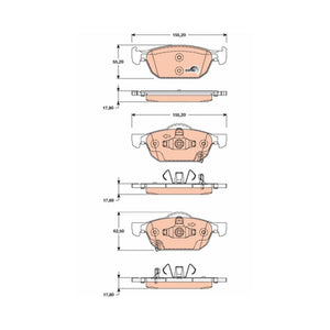 Set placute frana fata TRW GDB3476