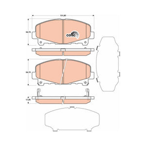 Set placute frana fata TRW GDB3477