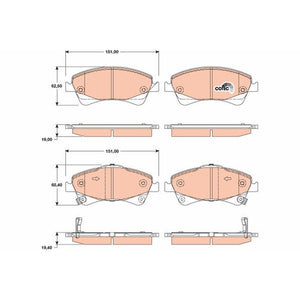 Set placute frana fata TRW GDB3479