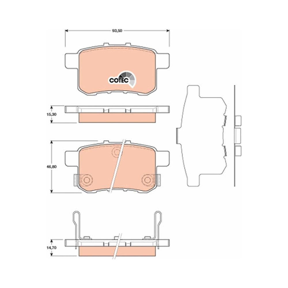 Set placute frana spate TRW GDB3482