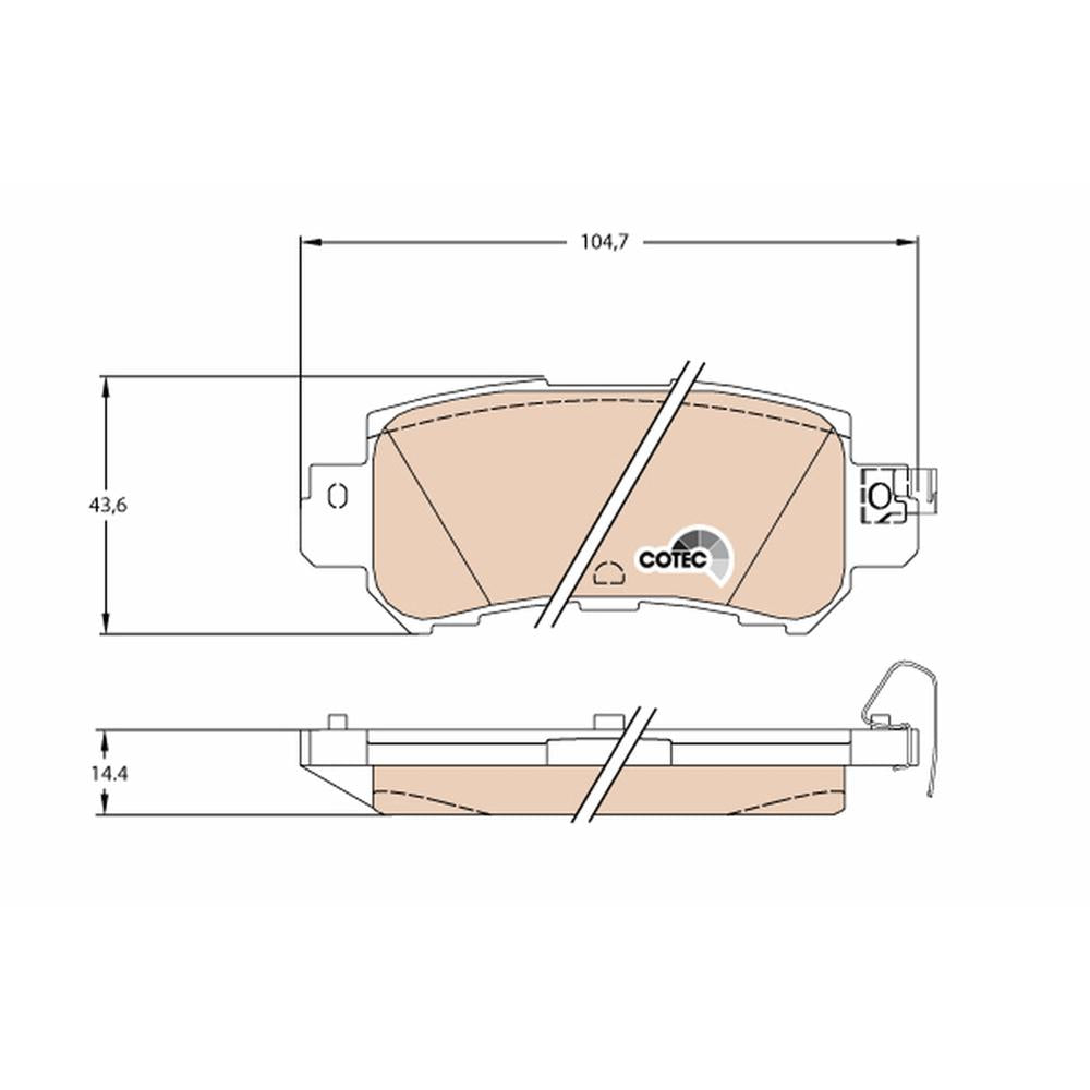 Set placute frana spate TRW GDB3539