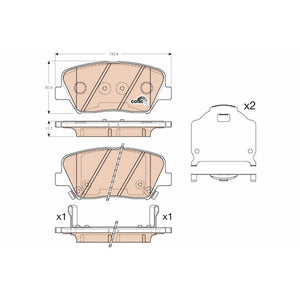 Set placute frana fata TRW GDB3549