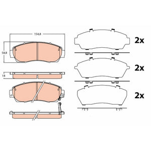 Set placute frana fata TRW GDB3581