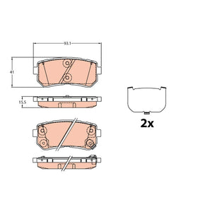Set placute frana spate TRW GDB3636