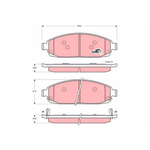 Set placute frana fata TRW GDB4136
