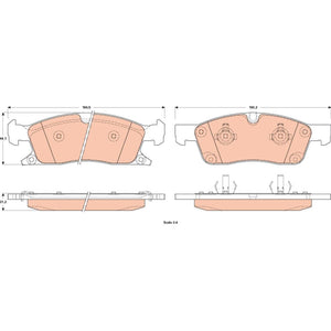 Set placute frana fata TRW GDB4604
