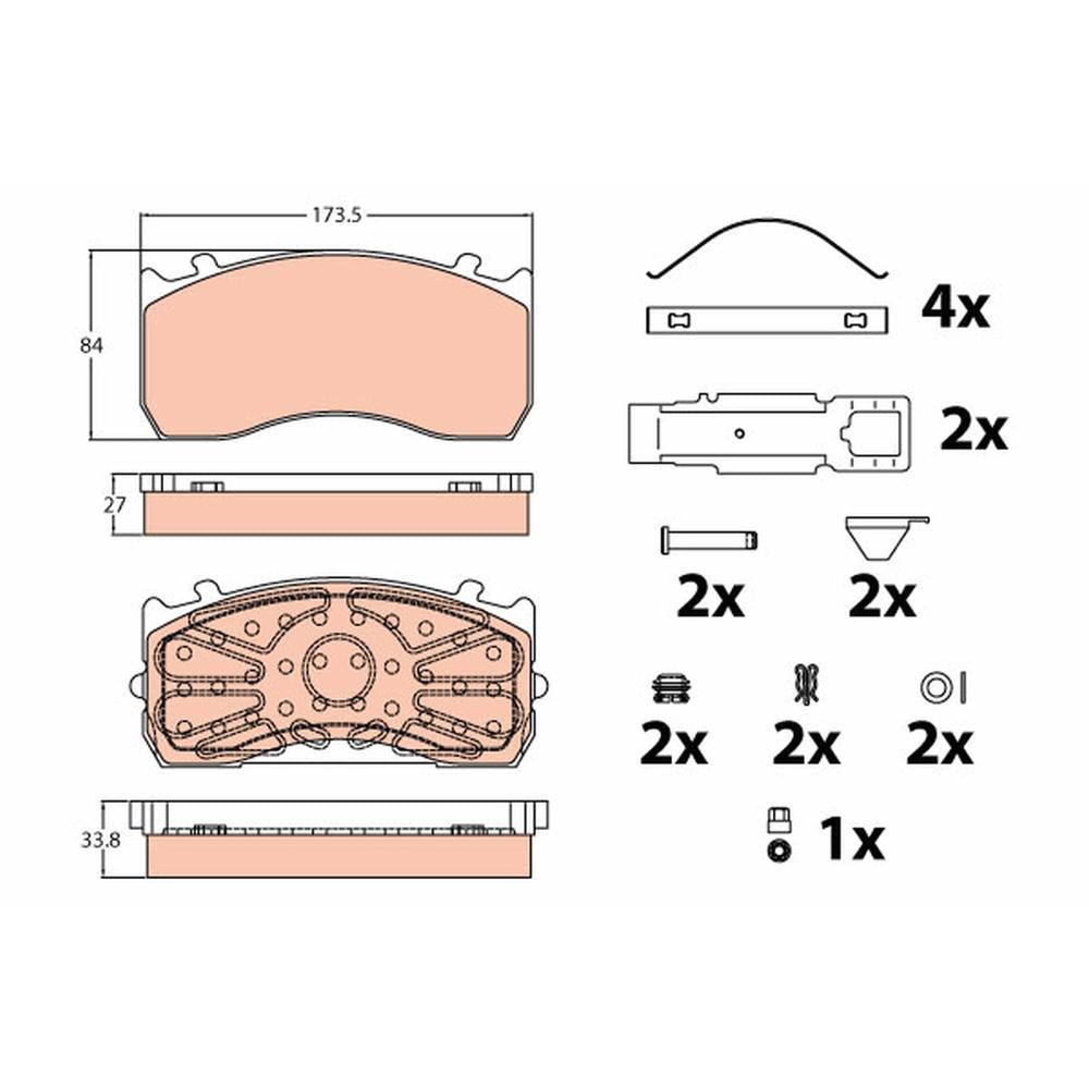 Set placute frana TRW GDB5073