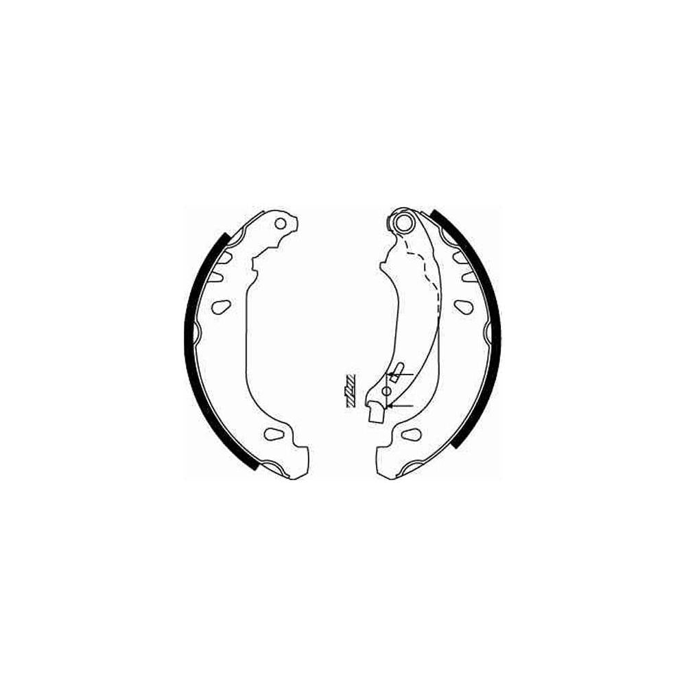 Set saboti frana fara ABS 180X42 14" TRW GS8669