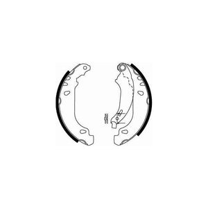 Set saboti frana fara ABS 180X42 14" TRW GS8669