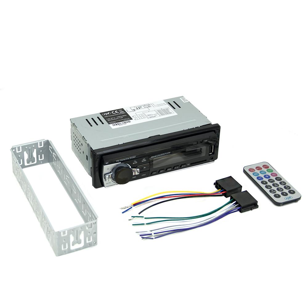 Radio MP3 player auto Pni clementine 8428BT, 4X45W, 12V, 1 din, cu sd, USB, aux, rca si bluetooth PNI-8428BT