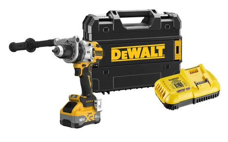 Mașină de găurit (bormașină) cu percuție pe acumulator de 18V, 1x acumulator 8,0 Ah XR, încărcător Dewalt DCD1007WW1TQW