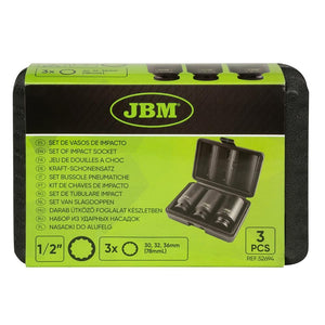 Set de 3 tubulare xzn de 1/2INCH de impact Jbm 52694