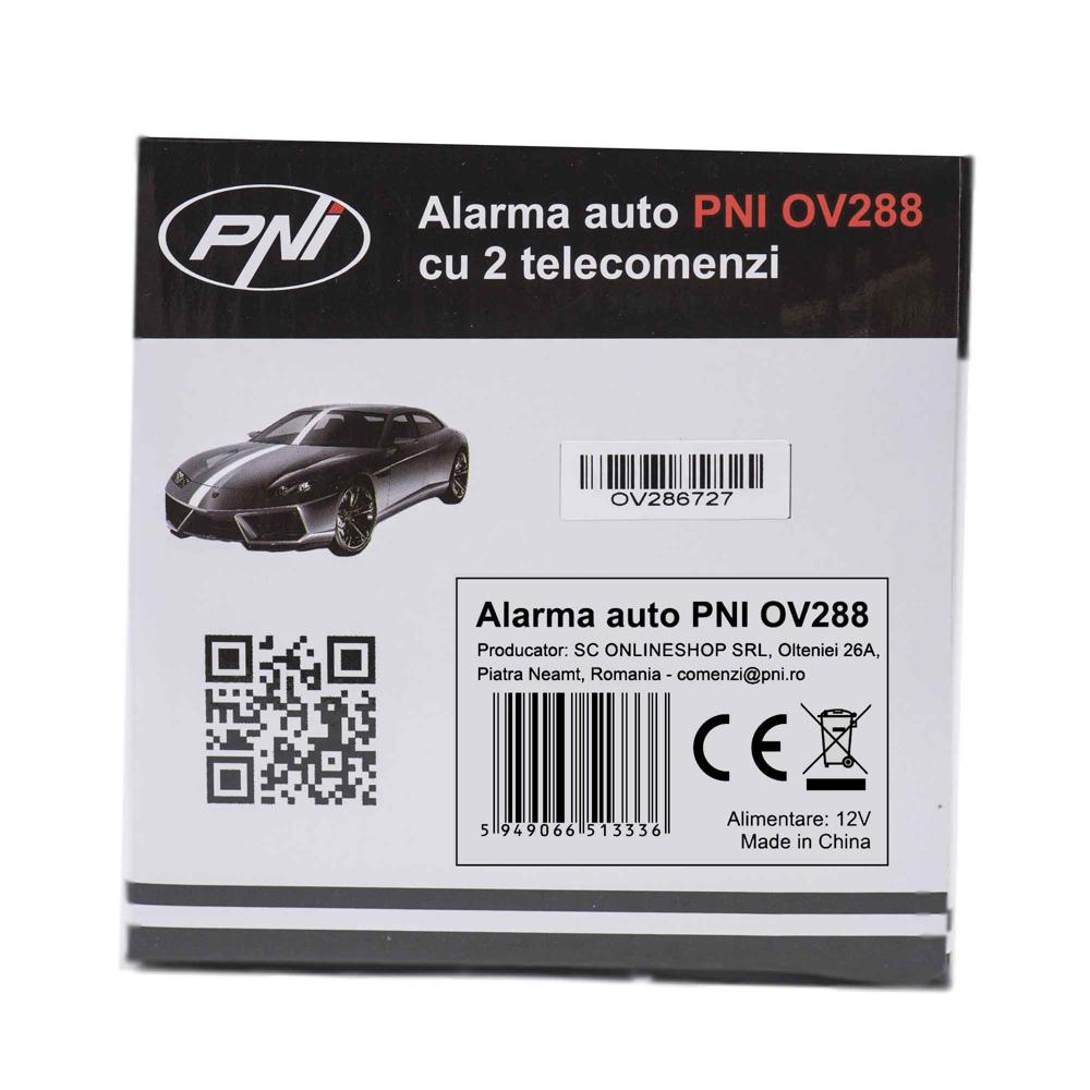Alarma auto cu 2 telecomenzi si modul inchidere centralizata (fara actuatori)(include taxa de timbru verde) PNI PNI-OV288