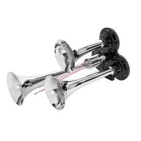 Claxon 3 trompete pentru compresor aer 12/24V TRIMMER TRC004