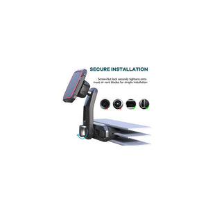 Suport telefon magnetic auto cu fixare in grila de ventilatie si brat reglabil Mega Drive 02812