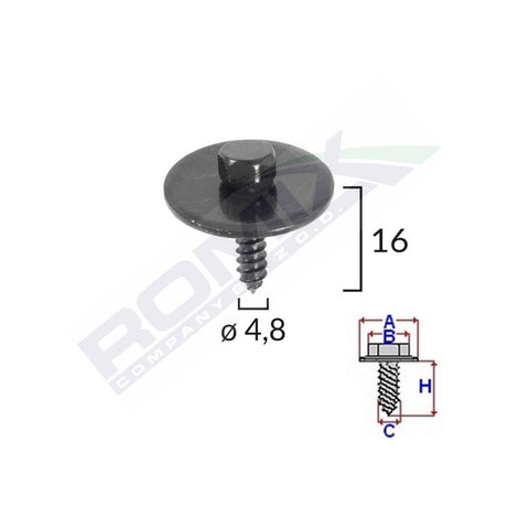 Surub pentru capac motor pentru Mercedes set 10 buc Romix C60465