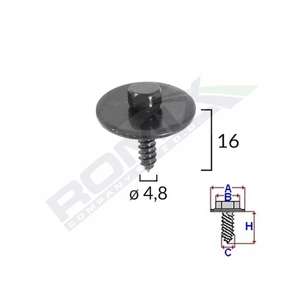 Surub pentru capac motor pentru Mercedes set 10 buc Romix C60465 – imagine 2