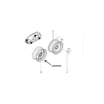 Janta tabla 16'' neagra 6JX16H2 4X100 ET40 dokker/lodgy Renault 403006292R
