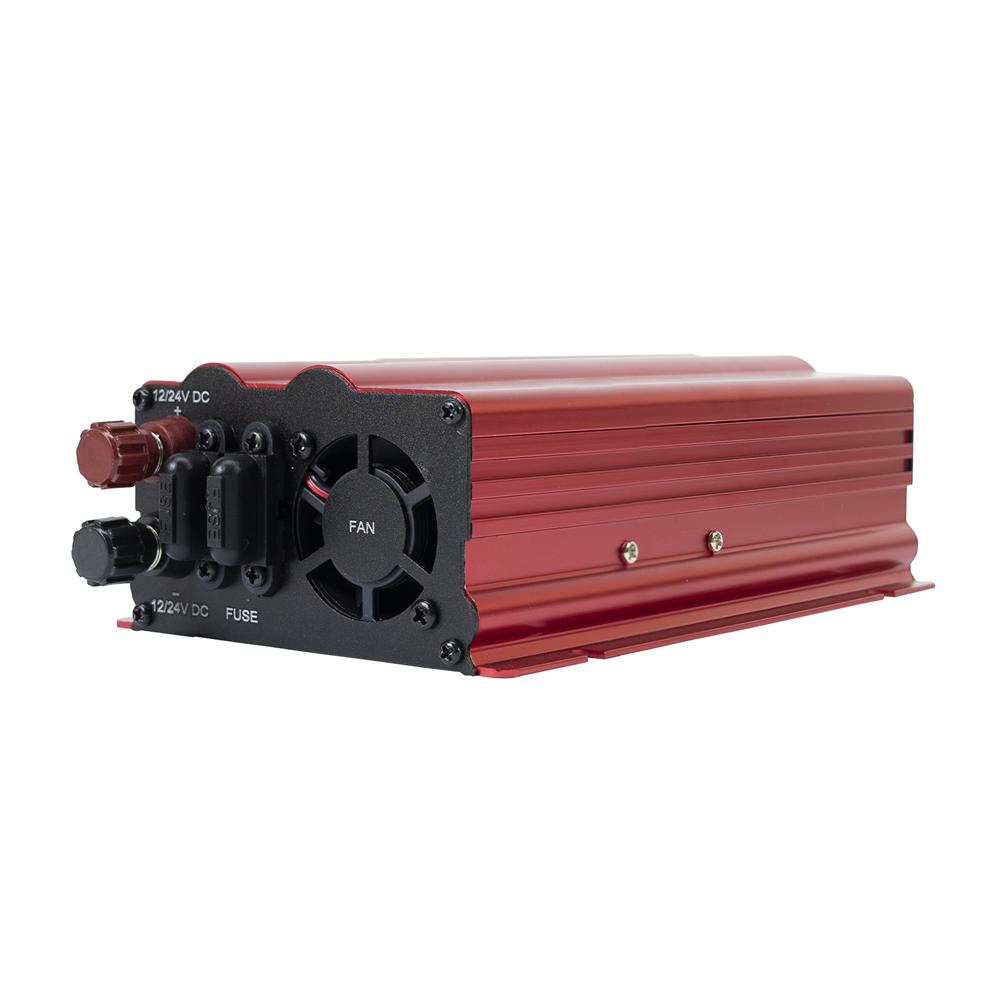 Invertor de tensiune Pni L650W, alimentare duala 12V/24V, iesire 230V, 500W, sinus modificat, mufa USB 5V 500MAH, cu clesti alimentare si mufa de bricheta inclusa PNI-L650W-DV