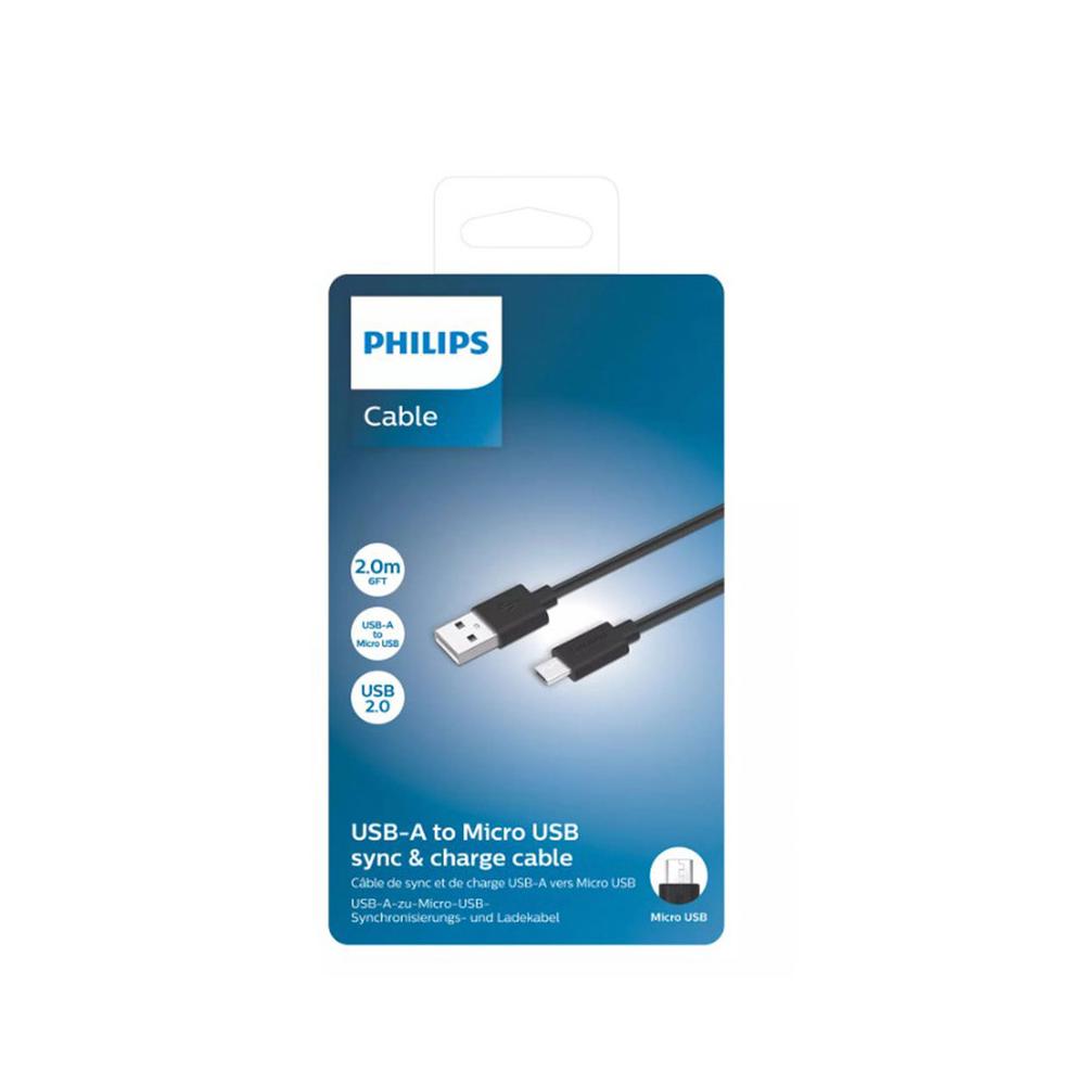 Cablu date incarcare 2 m usb-a la micro USB Philips DLC3106U/03