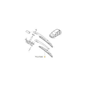 Stergator luneta 400 mm Renault 7711171940
