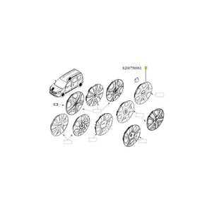 Capac roata tabla 15'' log. facelift/log. ii /dokker Renault 8200756961
