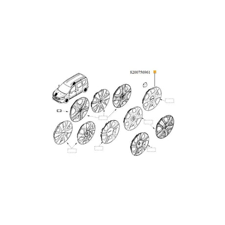 Capac roata tabla 15'' log. facelift/log. ii /dokker Renault 8200756961