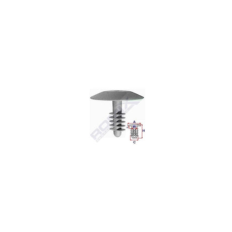 Clips tapiterie pentru universal 10.6X12MM - gri set 10 buc Romix A14997