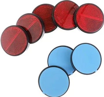 Catadioptru rotund autoadeziv 60 mm Rosu Runkit RKDI07