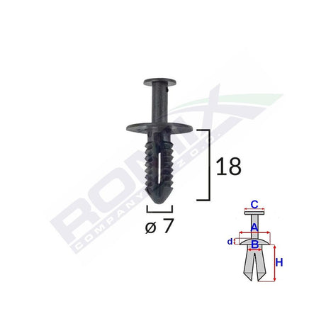 Clema pasaj roata pentru Mercedes set 10 buc Romix C60425