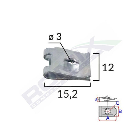 Clips metalic fixare universal set 25 buc Romix 16031