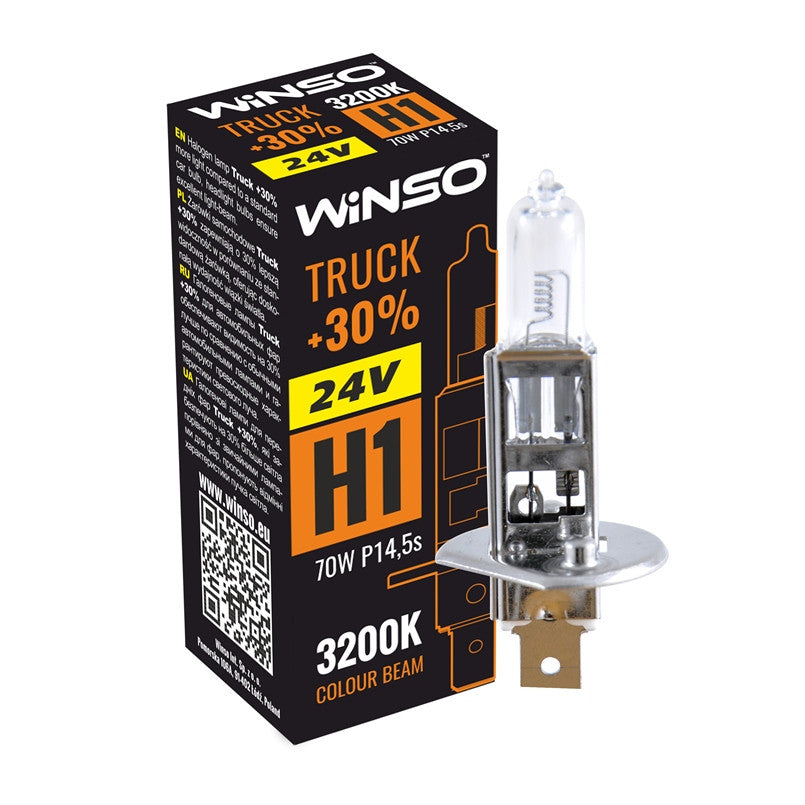 Bec Halogen Winso Truck +30% H1 - 24V, 70W P14.5s ● 3200K 724100