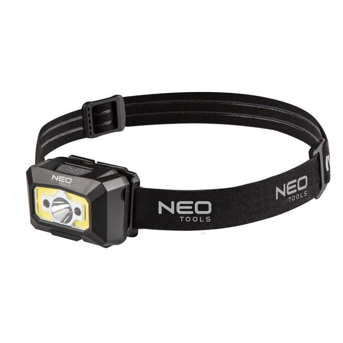 Lanterna de cap reincarcabila USB 250lm COB LED, cu senzor de miscare Neo Tools 99073