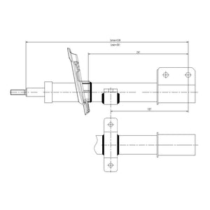 Amortizor fata cu brida h 186 Asam Automotive 76086