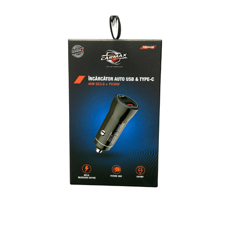 Incarcator auto Carmax USB-C, 48W 56633 – imagine 2
