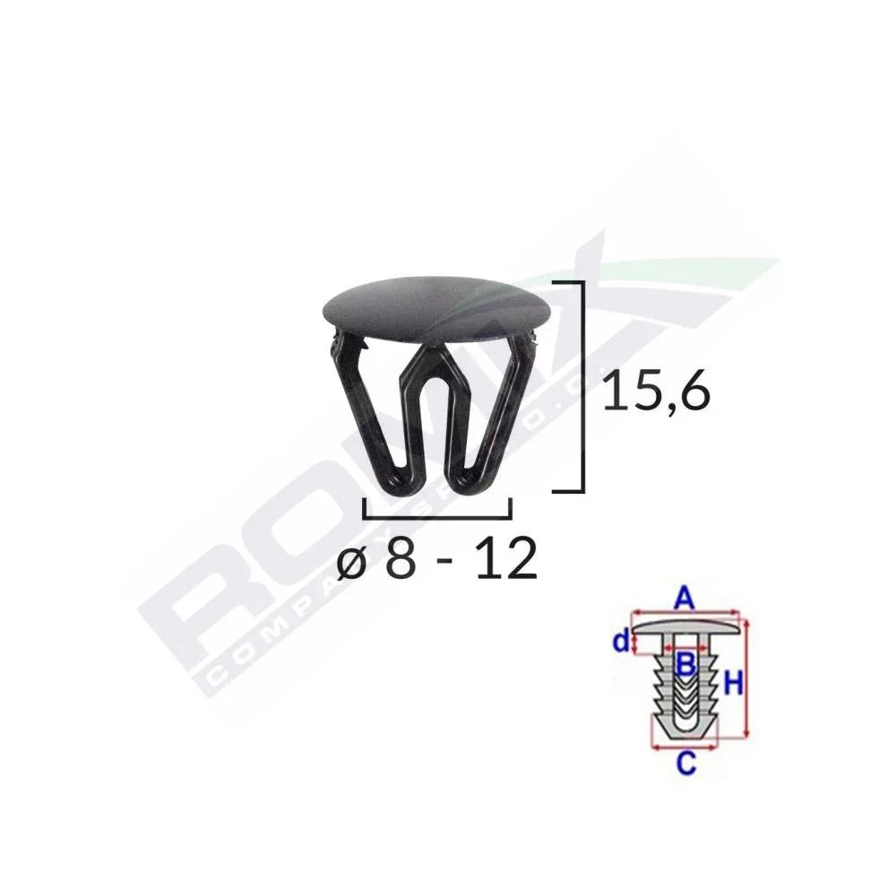 Clips universal negru set 25 buc Romix 10140 – imagine 2