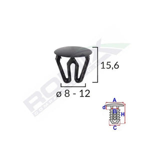 Clips universal negru set 25 buc Romix 10140 – imagine 2