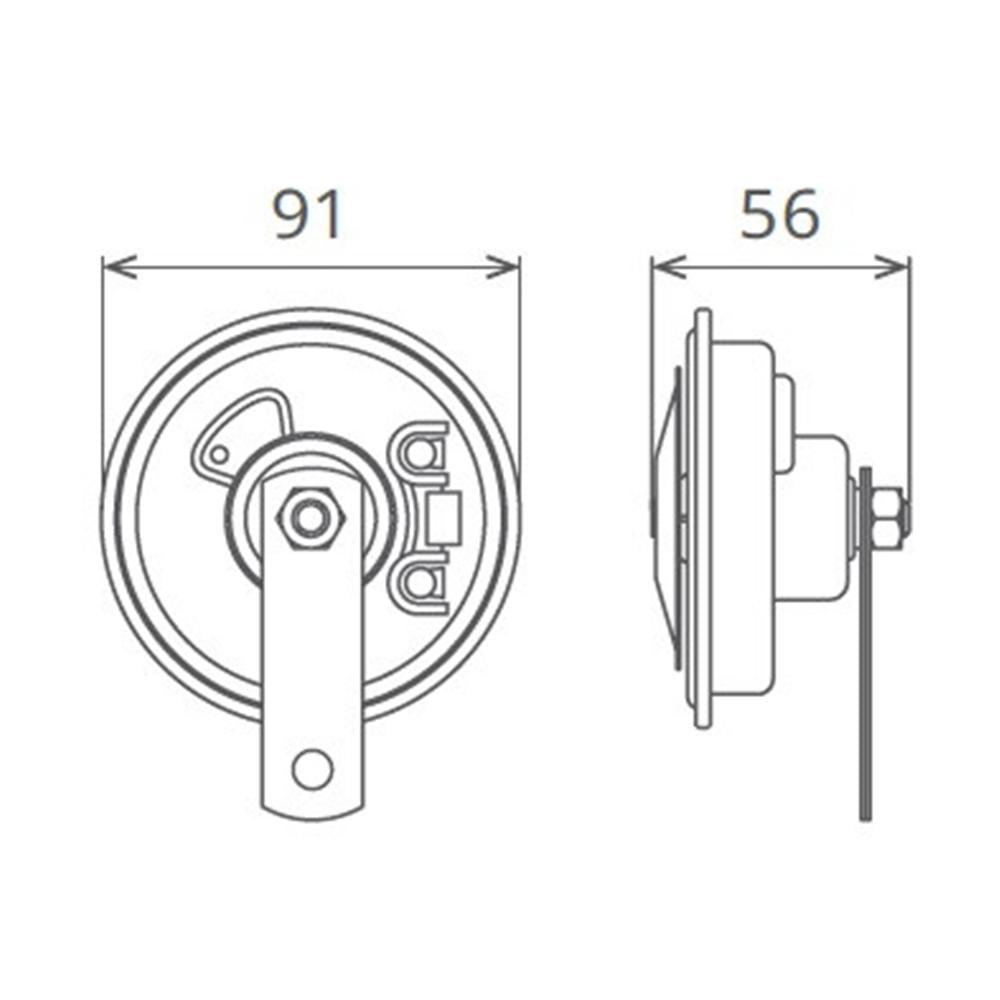 Set claxoane electromagnetice, tip disc, 24V 3A+3A ton inalt & jos Seger 50FO24.100.02K