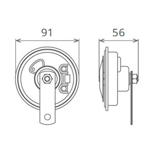 Set claxoane electromagnetice, tip disc, 24V 3A+3A ton inalt & jos Seger 50FO24.100.02K