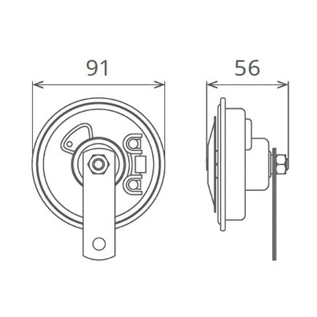 Set claxoane electromagnetice, tip disc, 24V 3A+3A ton inalt & jos Seger 50FO24.100.02K – imagine 4