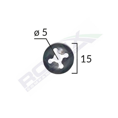 Saiba fixare tapiterie universal - negru - 15MM set 25 buc Romix 16023