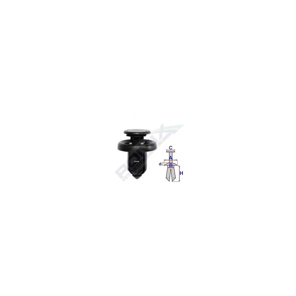 Clips fixare elemente exterioare pentru Honda 10X13.6MM negru set 5 buc Romix C60748 – imagine 2