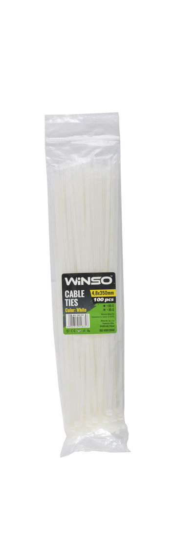 Coliere plastic 4,8x350 Alb - Set 100 buc Winso 148350