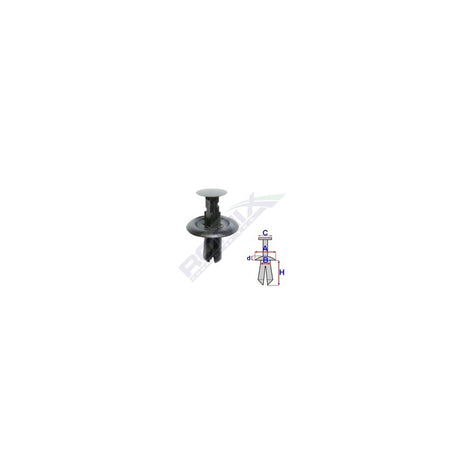 Clips fixare pentru ford/mazda 6X16.4MM - negru set 10 buc Romix 80103