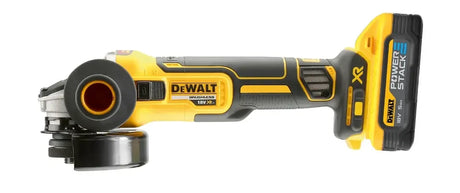 Polizor unghiular pe acumulator de 18V 125 mm, 2x baterie 5,0 Ah POWERSTACK, încărcător Dewalt DCG405H2TQW